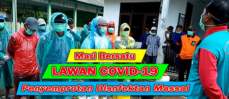 Penyemprotan Disinfektan Cegah Penyebaran Covid 19 Oleh Warga Desa Tenggulang Baru